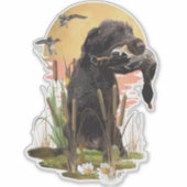 Deutsches Drahthaar Pointer jagen Entensticker Aufkleber (Vorderseite)