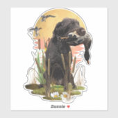 Deutsches Drahthaar Pointer jagen Entensticker Aufkleber (Blatt)