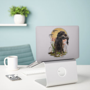 Deutsches Drahthaar Pointer jagen Entensticker Aufkleber