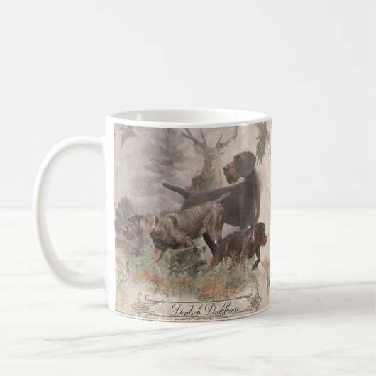 Deutsches Drahthaar Pointer Kaffeetasse (Links)