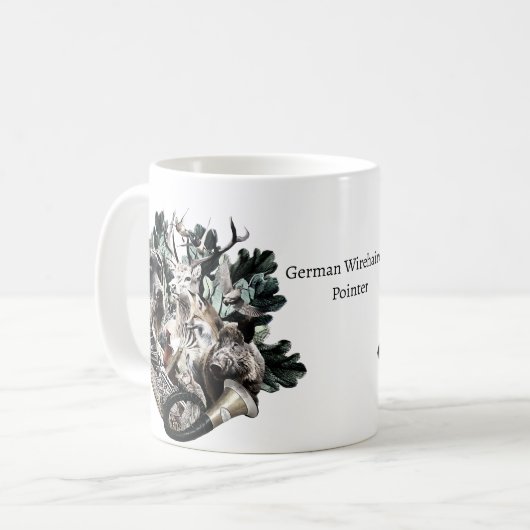 Deutsches Drahthaar Pointer Kaffeetasse (Vorderseite Links)