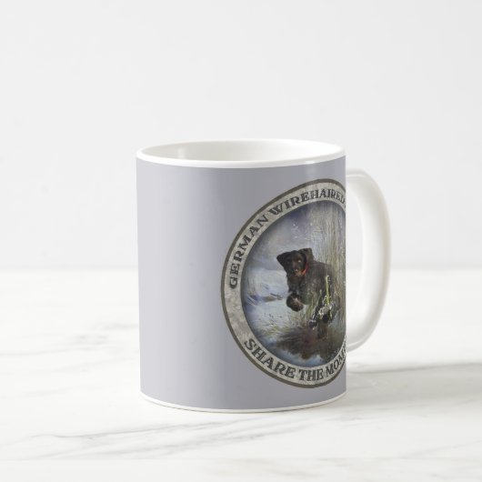 Deutsches Drahthaar Pointer Kaffeetasse (VorderseiteRechts)