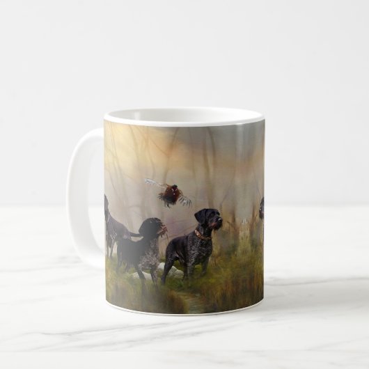 Deutsches Drahthaar Pointer Kaffeetasse (Vorderseite Links)