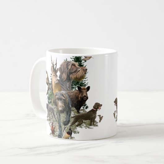 Deutsches Drahthaar Pointer Kaffeetasse (Vorderseite Links)