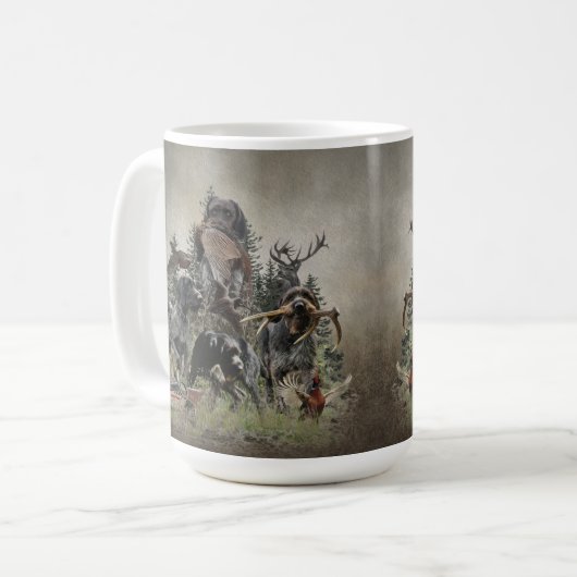 Deutsches Drahthaar Pointer Kaffeetasse (Vorderseite Links)