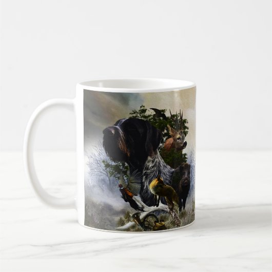 Deutsches Drahthaar Pointer Kaffeetasse (Links)