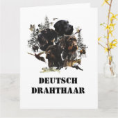 Deutsches Drahthaar Pointer Karte (Gelbe Blume)