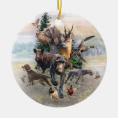 Deutsches Drahthaar Pointer Keramik Ornament (Vorne)