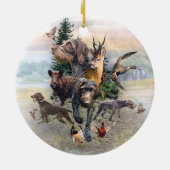 Deutsches Drahthaar Pointer Keramik Ornament (Hinten)