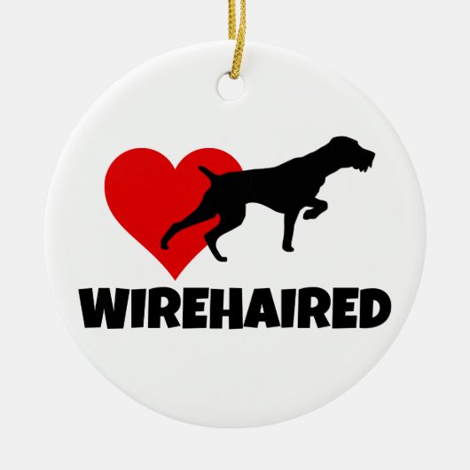 Deutsches Drahthaar Pointer Keramik Ornament (Vorne)