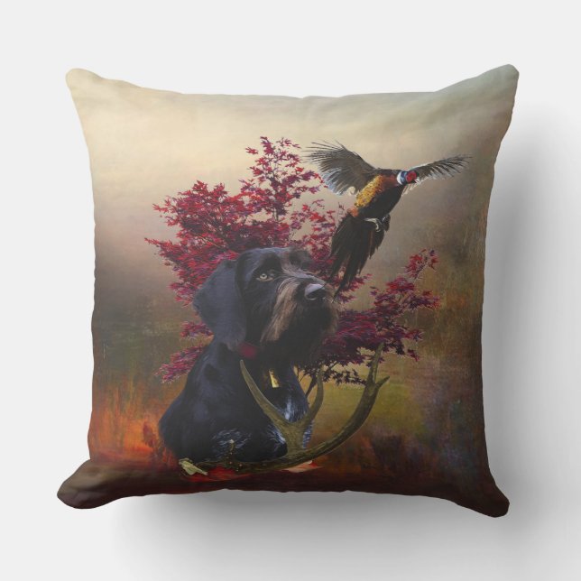 Deutsches Drahthaar Pointer Kissen (Vorderseite)