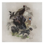 Deutsches Drahthaar Pointer, Kontinentaldeutsch Poster (Vorderseite)