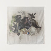 Deutsches Drahthaar Pointer, Kontinentaldeutsch Wandteppich (Vorderseite (Horizontal))