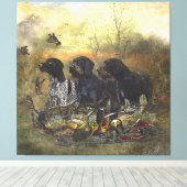 Deutsches Drahthaar Pointer Leinwanddruck (Insitu (Holzboden))