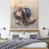 Deutsches Drahthaar Pointer Leinwanddruck (Insitu (Schlafzimmer))