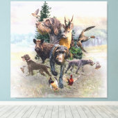 Deutsches Drahthaar Pointer Leinwanddruck (Insitu (Holzboden))