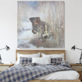 Deutsches Drahthaar Pointer Leinwanddruck (Insitu (Schlafzimmer))
