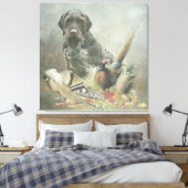 Deutsches Drahthaar Pointer Leinwanddruck (Insitu (Schlafzimmer))