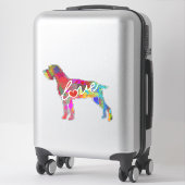Deutsches Drahthaar Pointer Liebe Decal / Aufklebe Aufkleber (Koffer)