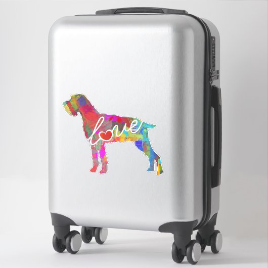 Deutsches Drahthaar Pointer Liebe Decal / Aufklebe Aufkleber (Koffer)