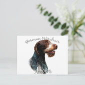 Deutsches Drahthaar Pointer Mama 2 Postkarte (Stehend Vorderseite)