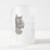 Deutsches Drahthaar Pointer Mattglas Bierglas (Vorderseite Links)