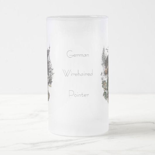Deutsches Drahthaar Pointer Mattglas Bierglas (Mittel)