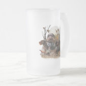 Deutsches Drahthaar Pointer Mattglas Bierglas (VorderseiteRechts)