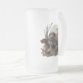 Deutsches Drahthaar Pointer Mattglas Bierglas (VorderseiteRechts)