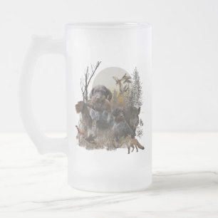 Deutsches Drahthaar Pointer Mattglas Bierglas