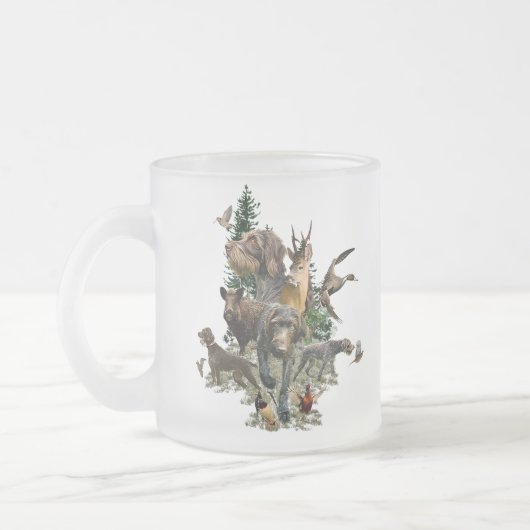 Deutsches Drahthaar Pointer Mattglastasse (Links)