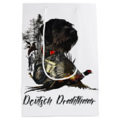 Deutsches Drahthaar Pointer Mittlere Geschenktüte (Rückseite)