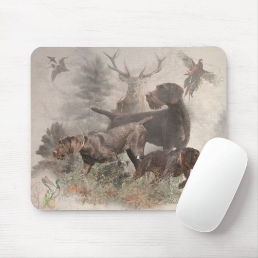 Deutsches Drahthaar Pointer Mousepad (Mit Mouse)