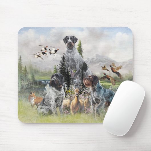 Deutsches Drahthaar Pointer Mousepad (Mit Mouse)
