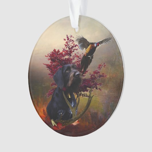 Deutsches Drahthaar Pointer Ornament (Vorderseite)