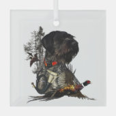 Deutsches Drahthaar Pointer Ornament Aus Glas (Vorderseite)