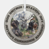 Deutsches Drahthaar Pointer Ornament Aus Glas (Rückseite)