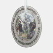 Deutsches Drahthaar Pointer Ornament Aus Glas (Vorderseite links)