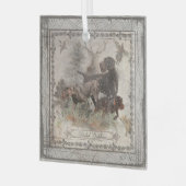 Deutsches Drahthaar Pointer Ornament Aus Glas (Vorderseite links)