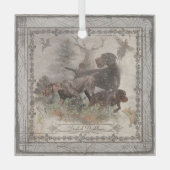 Deutsches Drahthaar Pointer Ornament Aus Glas (Vorderseite)