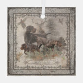 Deutsches Drahthaar Pointer Ornament Aus Glas (Rückseite)