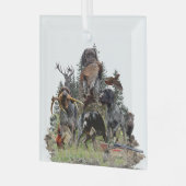 Deutsches Drahthaar Pointer Ornament Aus Glas (Vorderseite links)