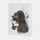 Deutsches Drahthaar Pointer Ornament Aus Glas (Vorderseite links)