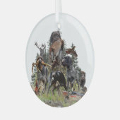 Deutsches Drahthaar Pointer Ornament Aus Glas (Vorderseite links)