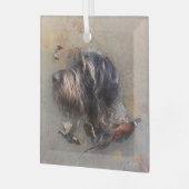 Deutsches Drahthaar Pointer Ornament Aus Glas (Vorderseite links)