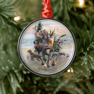Deutsches Drahthaar Pointer Ornament Aus Metall