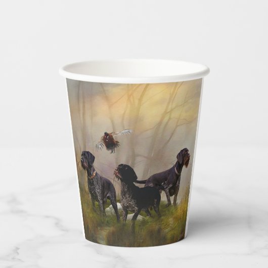 Deutsches Drahthaar Pointer Pappbecher (Rückseite)