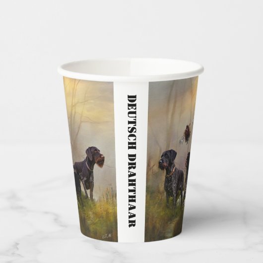 Deutsches Drahthaar Pointer Pappbecher (Links)