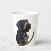 Deutsches Drahthaar Pointer Pappbecher (Vorderseite)