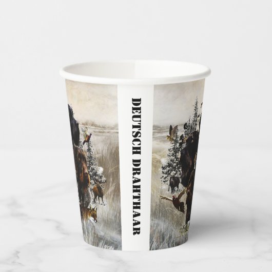 Deutsches Drahthaar Pointer Pappbecher (Links)